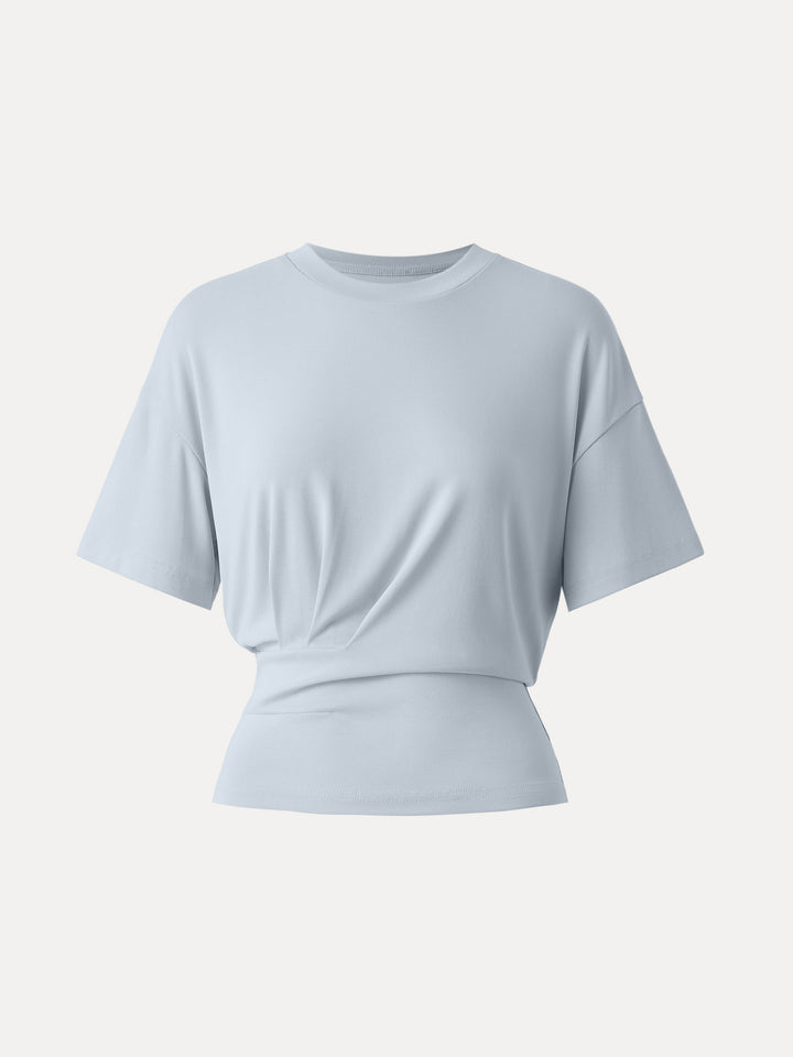 Sandwashed Crewneck Short Sleeve Tucked Tee Smoke Blue XS