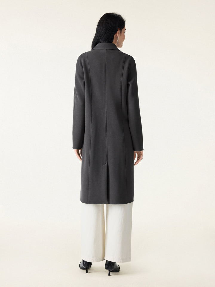 Fuzzluxe Button Front Collared Coat