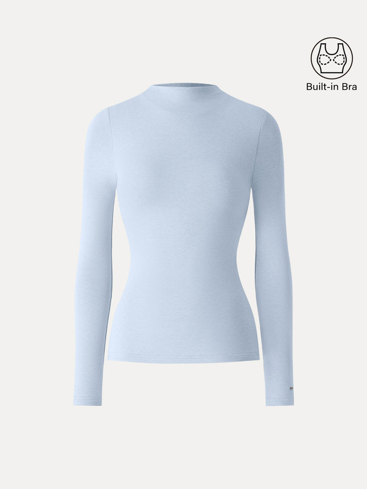 ProWarm Mockneck Long Sleeve Brami Blue Air XS