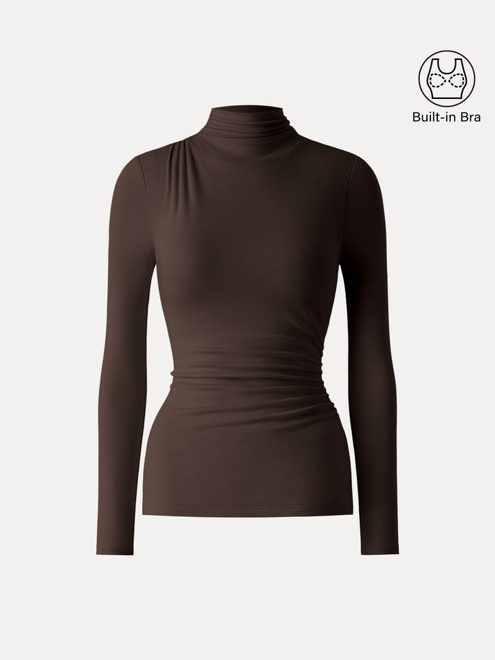 ProWarm Turtleneck Ruched Brami Espresso XS