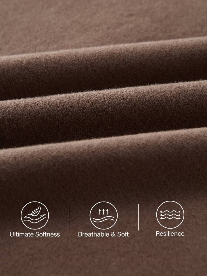 Elevated Crewneck Brushed Brami with Banded Hem