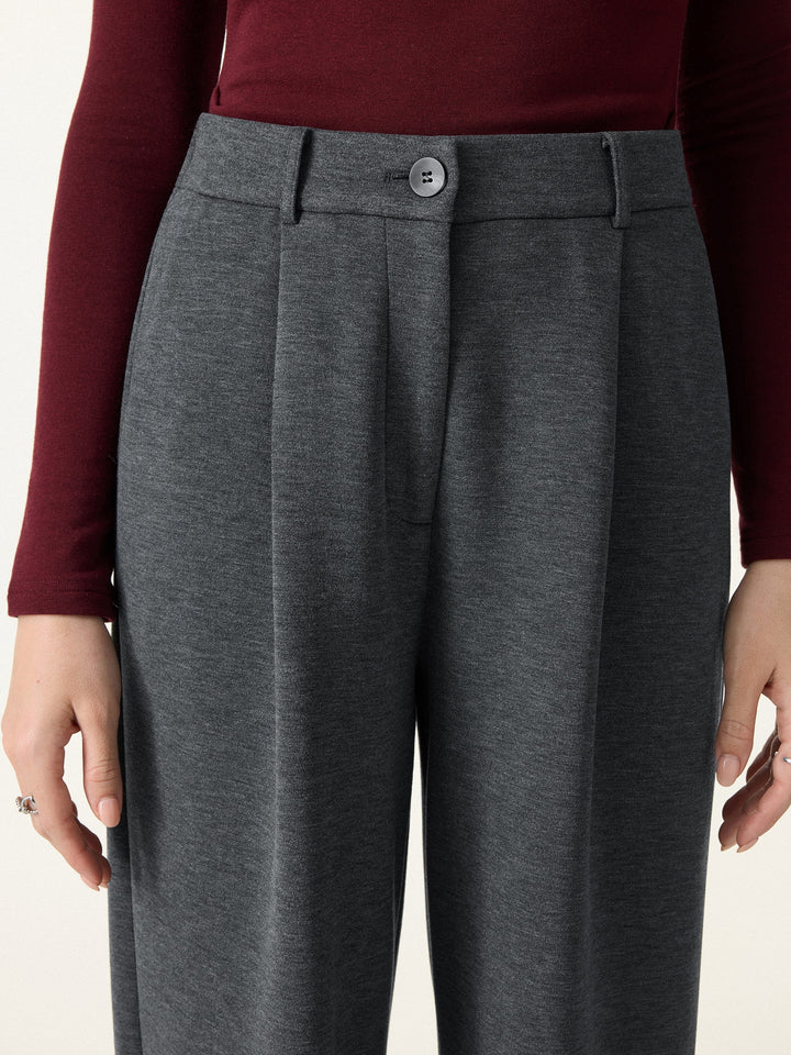 Cozy Warm High Rise Tapered Utility Pants with Pockets