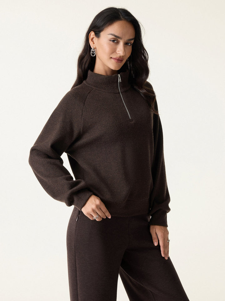Cozy 1/4 Zip Mockneck Pullover