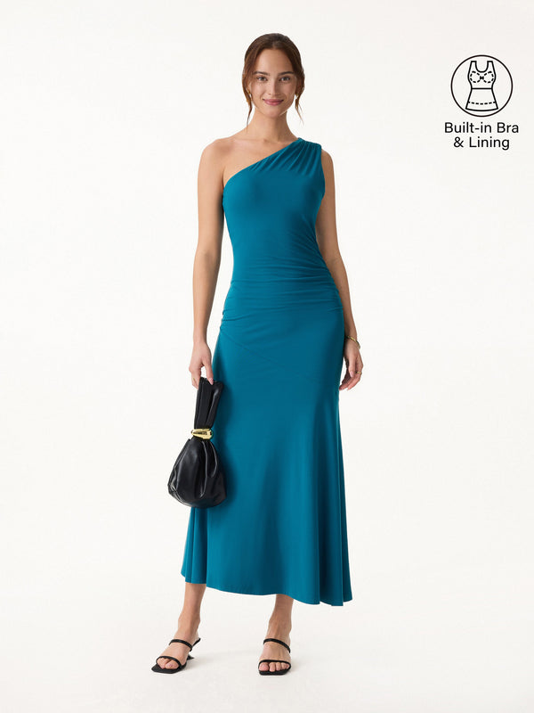 OGL SkinKiss Ruched One Shoulder Maxi Bra Dress – OGLmovede OGL SkinKiss Ruched One Shoulder Maxi Bra Dress – OGLmovede