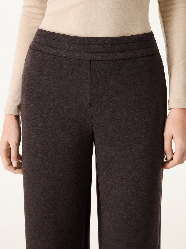 Cozy Warm High Rise Straight Leg Pull-on Pants with Pockets