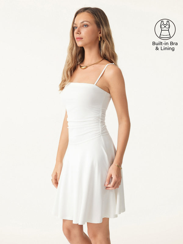 Ultrasoft Side Ruched Mini Brami Sundress
