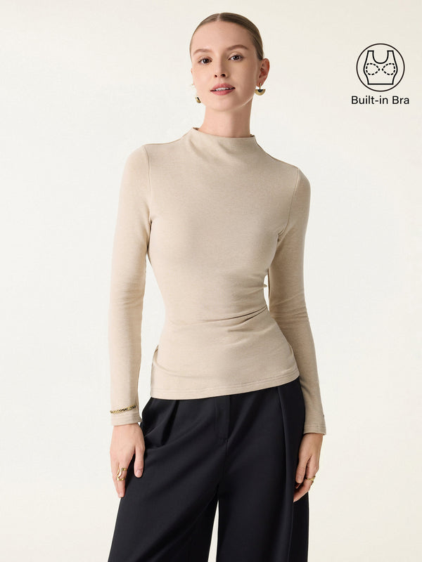 ProWarm Mockneck Long Sleeve Brami Natural Calico XS