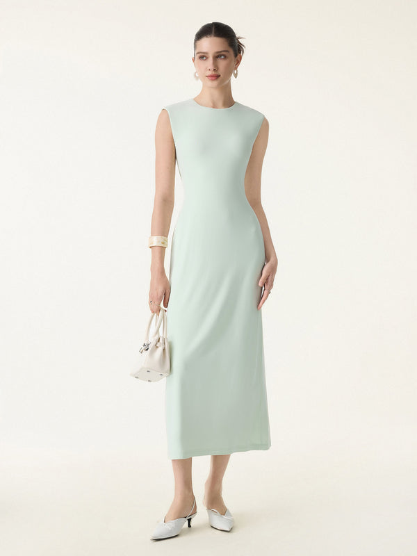 SkinKiss Flowy Wide Shoulder Midi Brami Dress