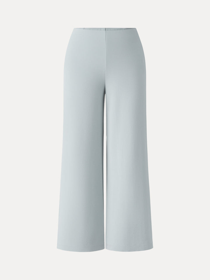 Wrinkle-Resistant Mid Rise Wide Leg Pull-on Pants with Pockets