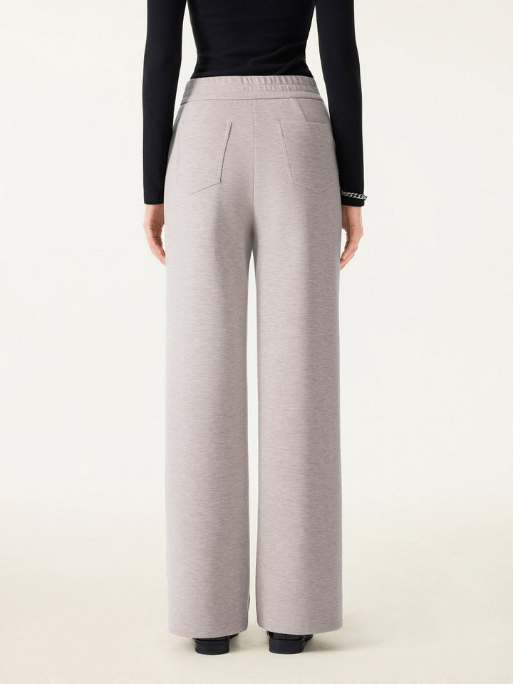 Cozy Warm Mid Rise Straight Leg Pants with Pockets