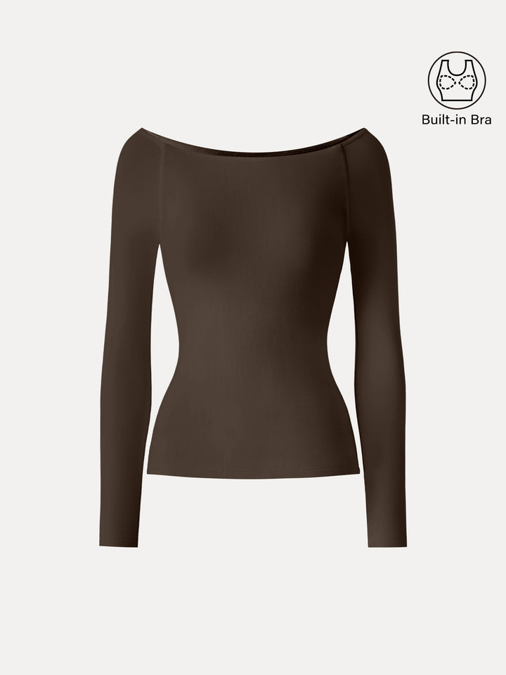 ProWarm Boatneck Long Sleeve Brami Espresso XS