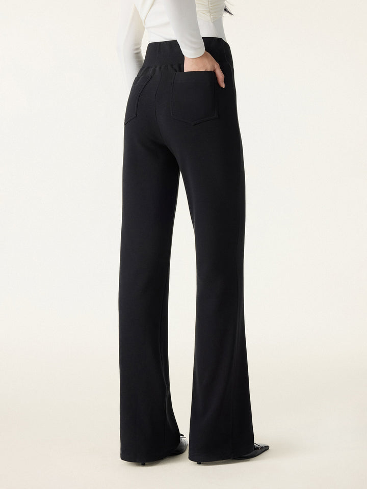 Cozy Warm V-Waistband Flared Leg Pull-On Pants