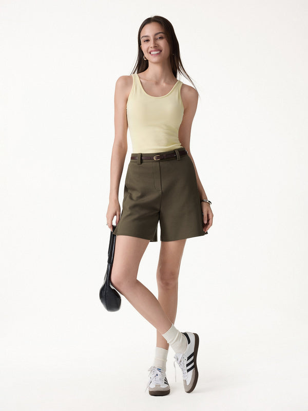 OGLmove Air Cotton Mid-Rise Travel Shorts with Pockets