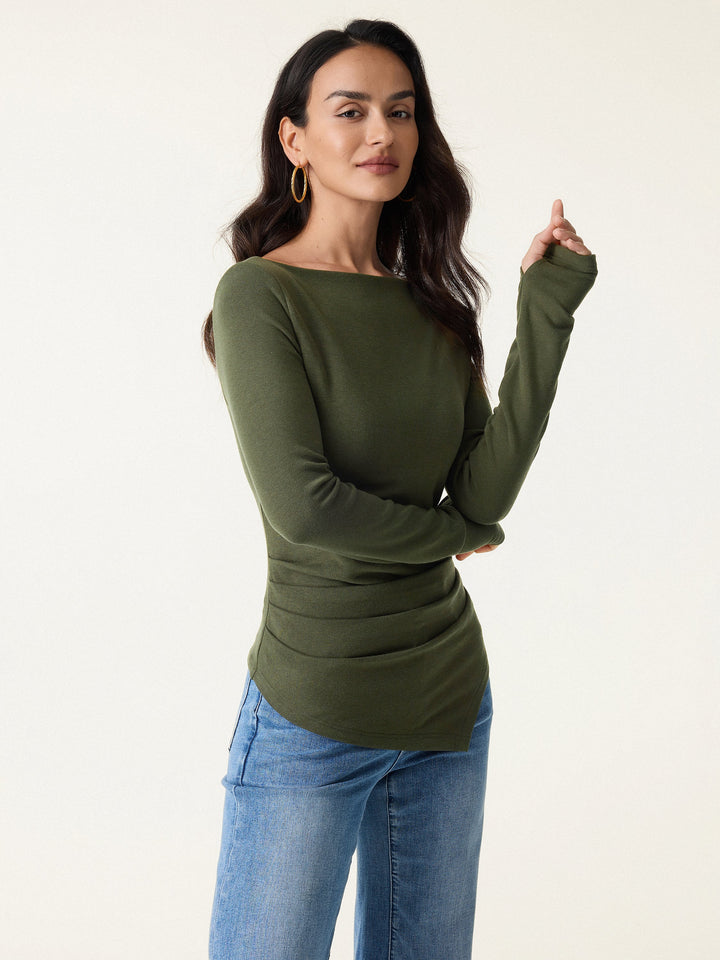 ProWarm Boatneck Side Tucks Asymmetrical Brami