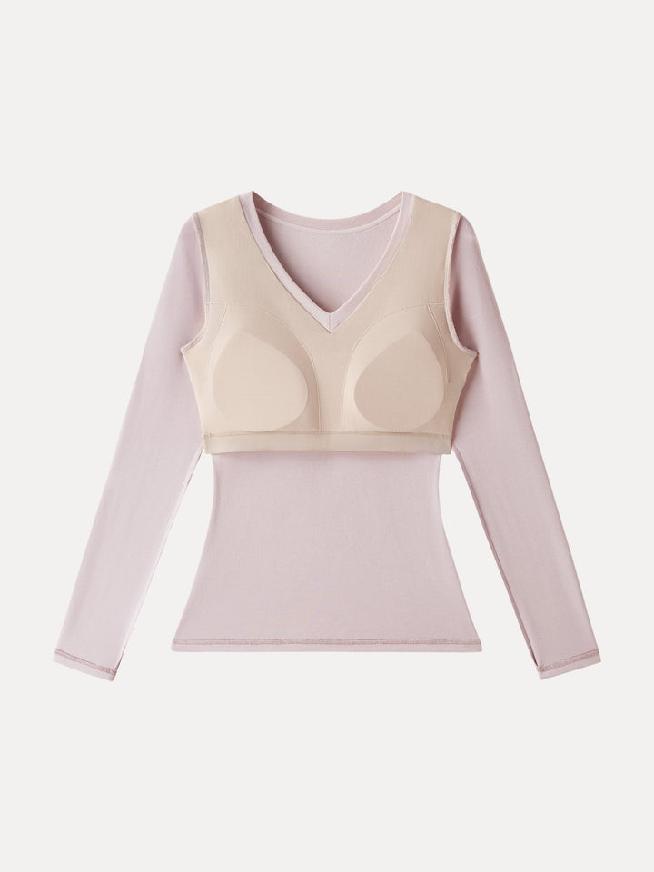 LiteWarm V-Neck Long Sleeve Brami