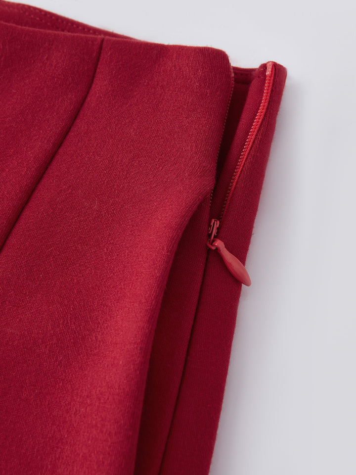 Statement Frog Button High Rise Wide Leg Pants with Pockets