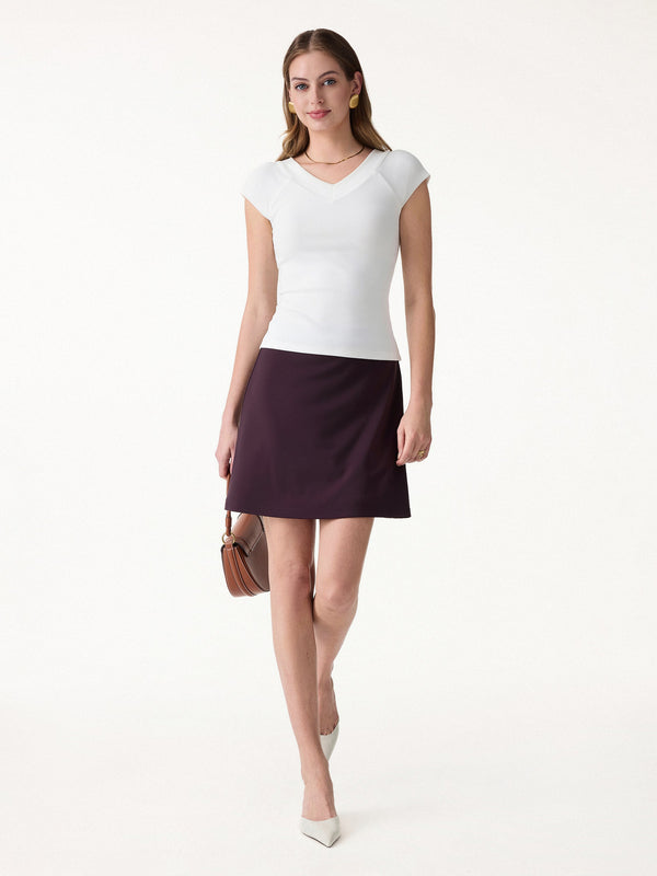 Pantive Essential V-Neck Cap Sleeve Summer Bra Tee
