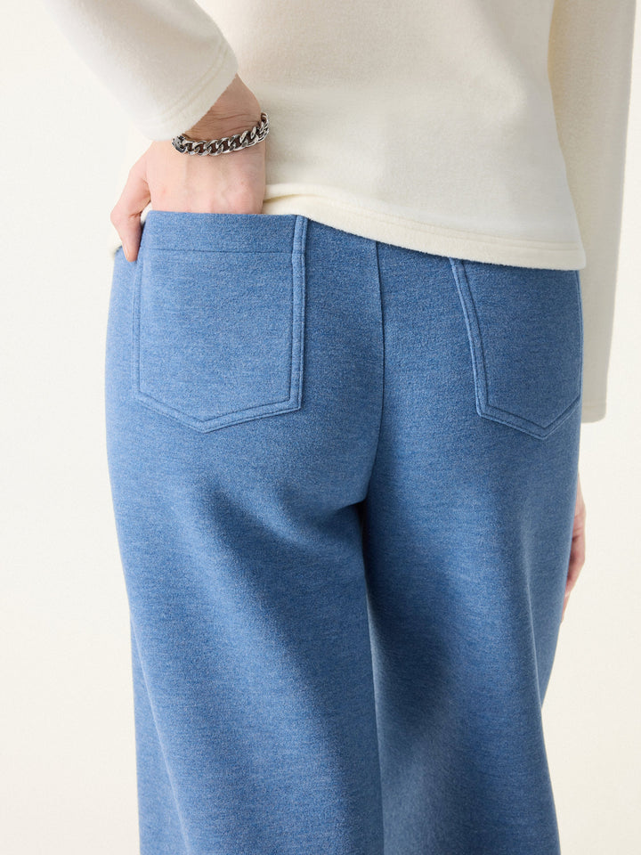 Essential FuzzLuxe Mid Rise Straight Leg Pull-on Pants