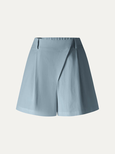 OGLmove Not-See-Thru Linen-Like A-Line Shorts Air Force Blue XS