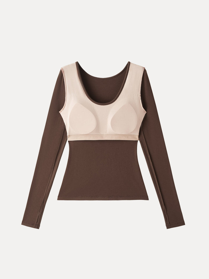 Lyocell Cashmere Scoop Neck Thumbhole Brami