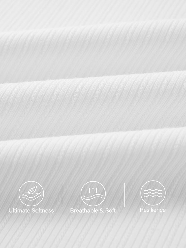 Stretch Cotton Pointelle A-line Midi Skirt