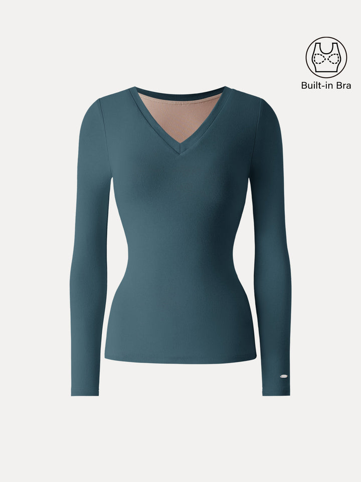 LiteWarm V-Neck Long Sleeve Brami