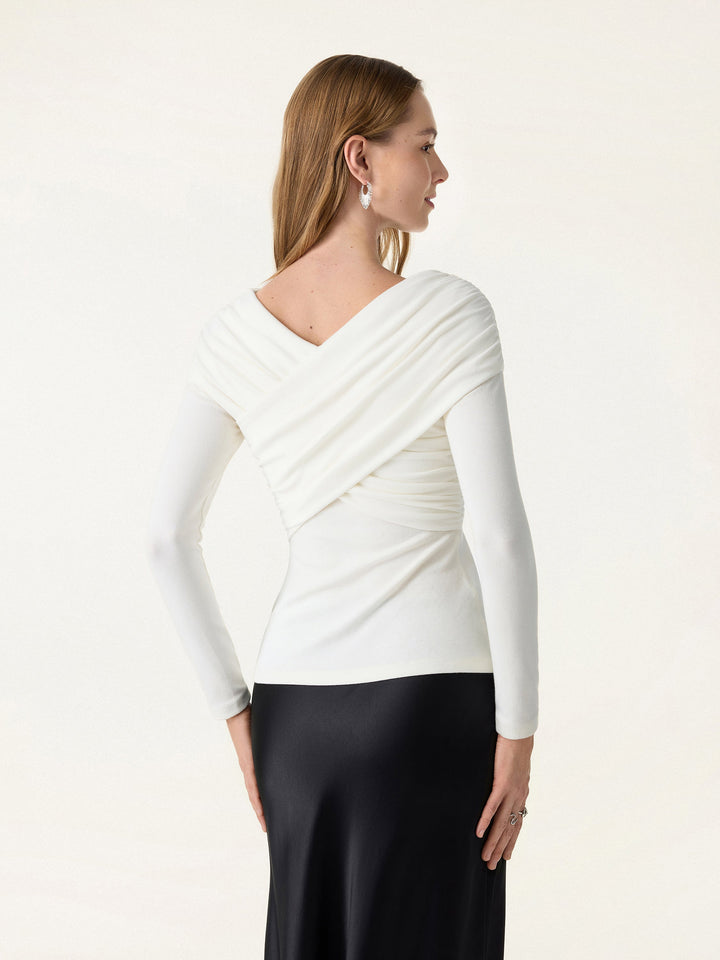 Ruched V-Neck Surplice Brami