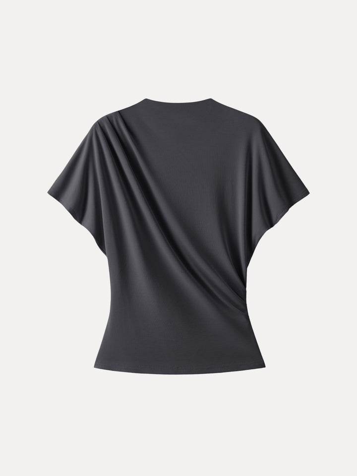 Mockneck Tucked Waist Define Top Shadow XS
