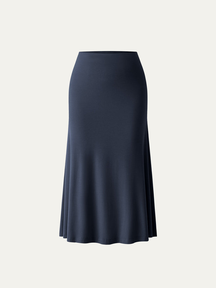 Breezy Pull-on Mermaid Midi Skirt Midnight Navy XS
