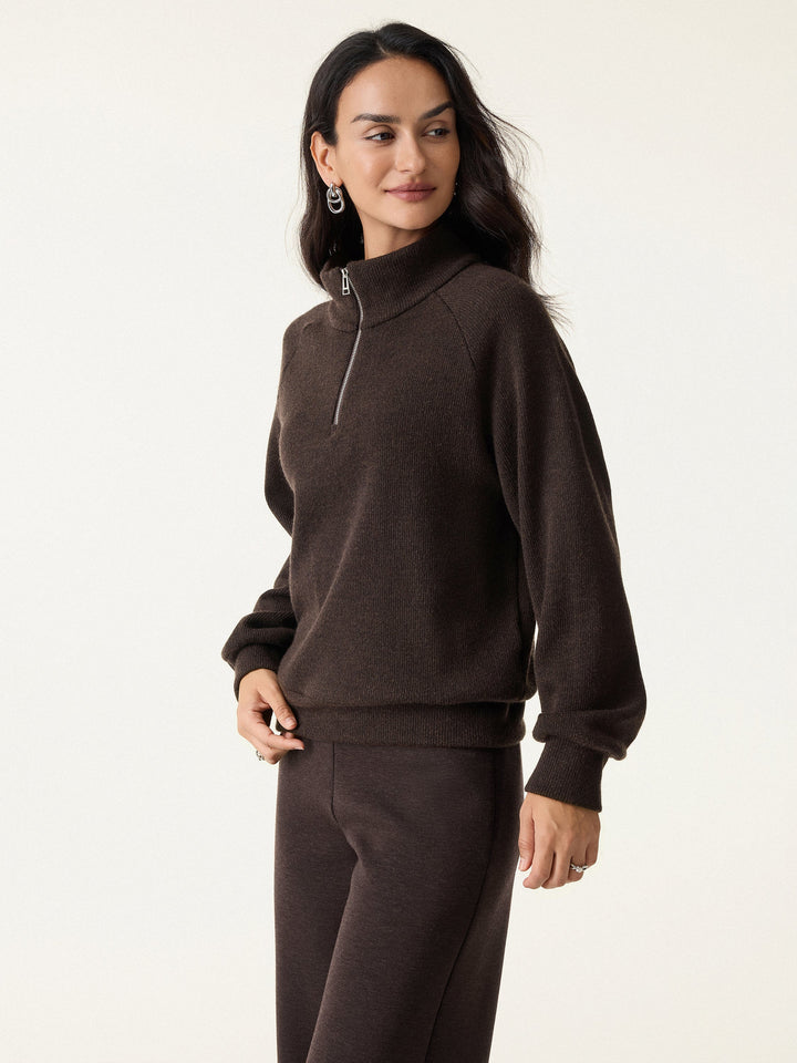 Cozy 1/4 Zip Mockneck Pullover