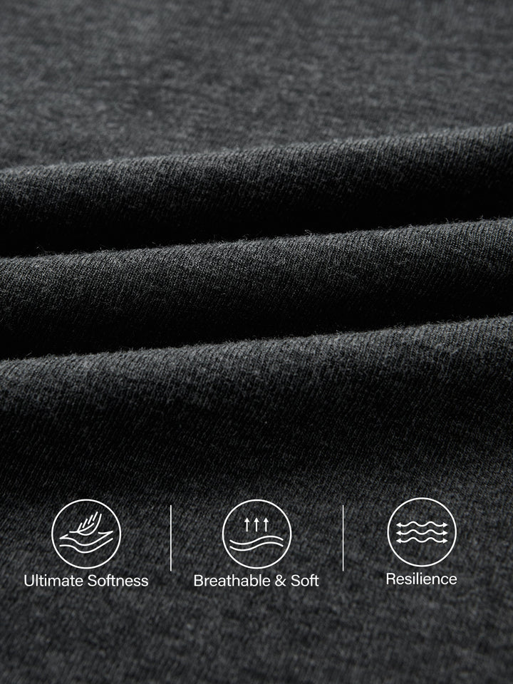 Stretch Cotton V-Neck Long Sleeve Brami Top