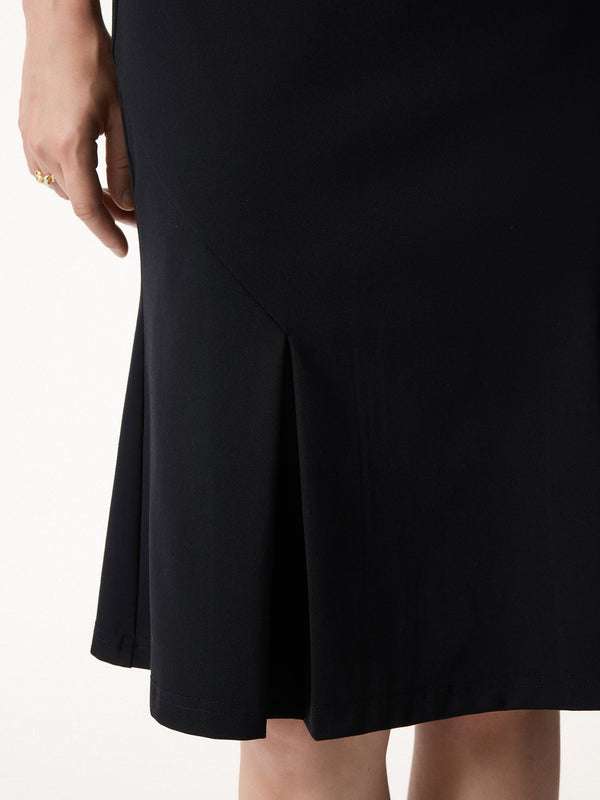 OGLmove 4-Way Stretch Knee Length Pleated Flare Skirt