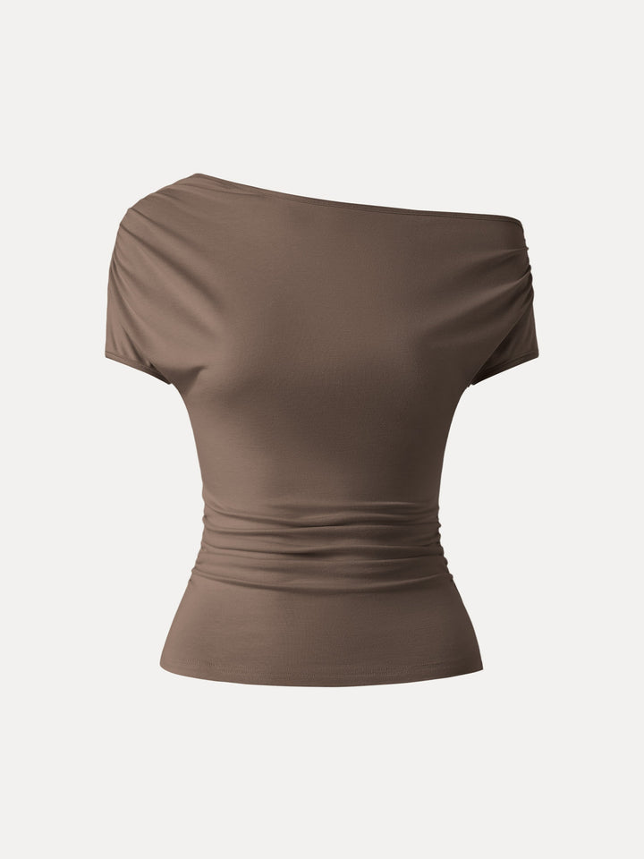 Cooling Asymmetrical Short Sleeve Stretchy Tee