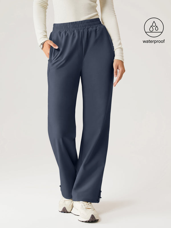 OGLmove Water-Proof Fleece-Lined Elastic Waist Pant Mist Navy XXS