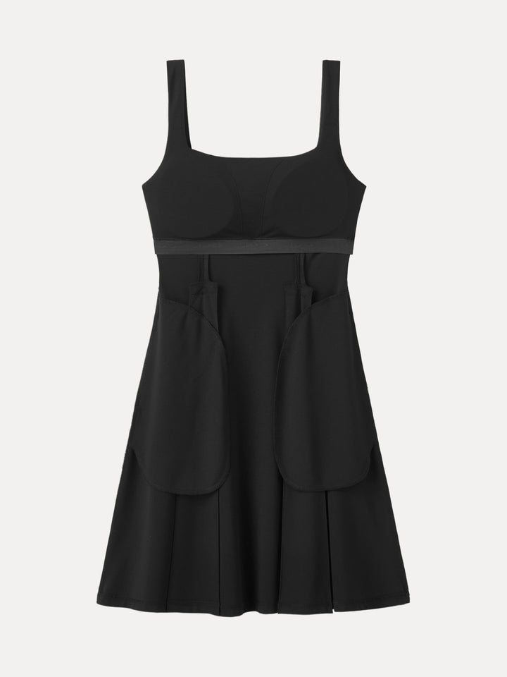 Square Neck Fit-and-flare Mini Brami Dress