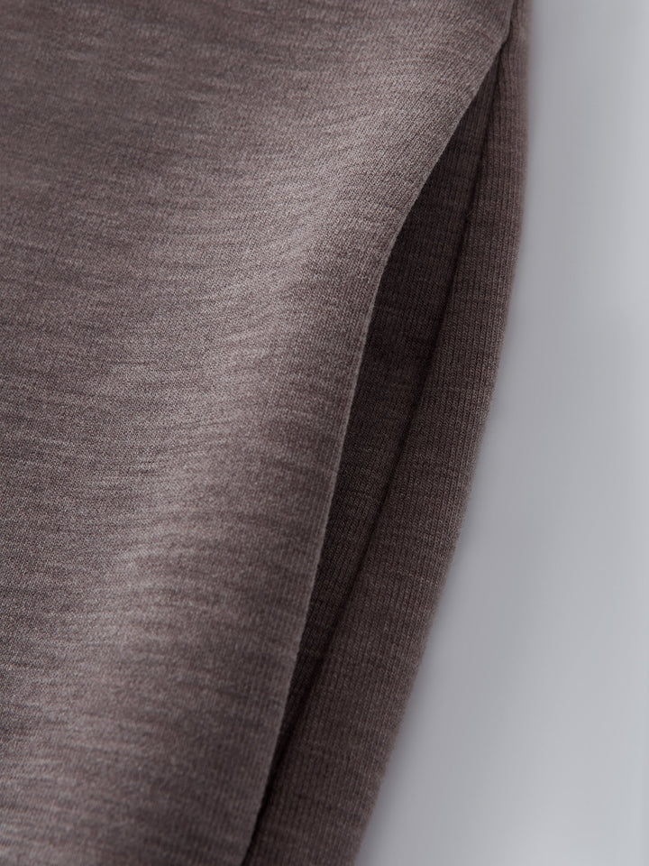 Cozy Warm High Rise Slanted Fly Front Wide Leg Pants