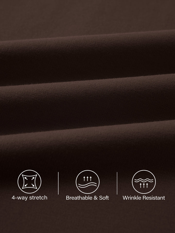 Wrinkle-Resistant High Rise Pull-on Maxi Skirts with Pockets