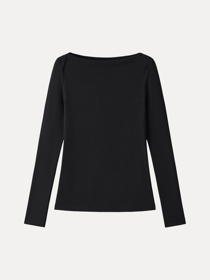 ProWarm Boatneck Long Sleeve Top Black XS
