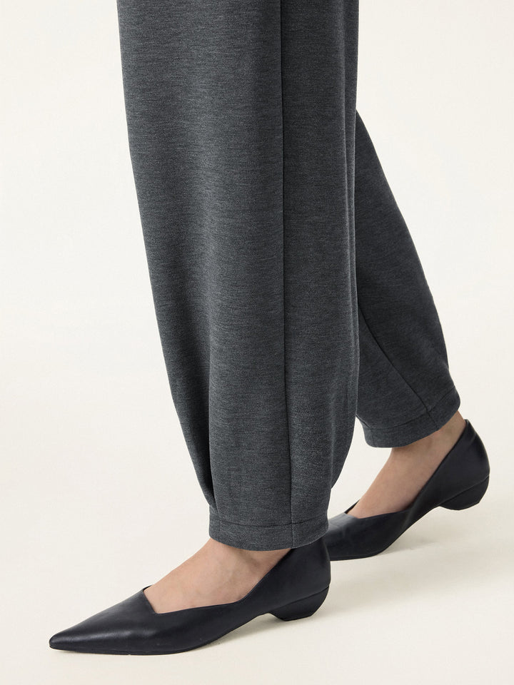 Cozy Warm High Rise Tapered Utility Pants with Pockets