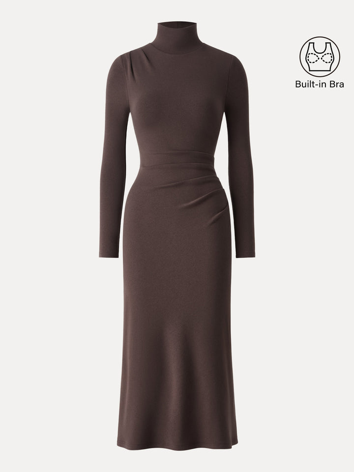 ProWarm Turtleneck Tucked Midi Brami Dress