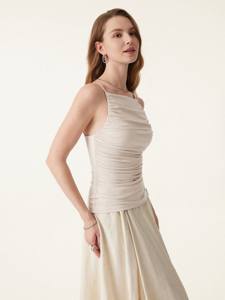 Boatneck Ruched New Airy Brami Tank