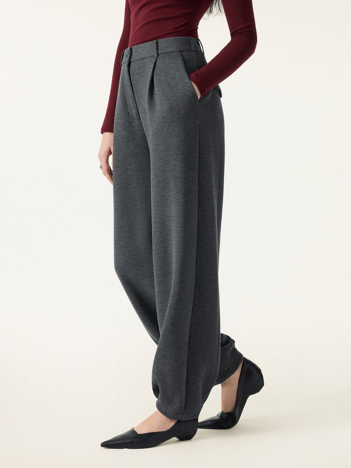 Cozy Warm High Rise Tapered Utility Pants with Pockets