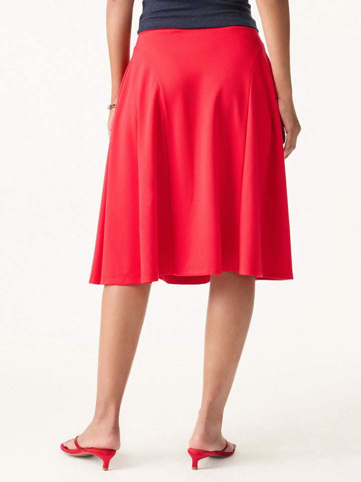 Ponte A-line Midi Pull-on Skirt