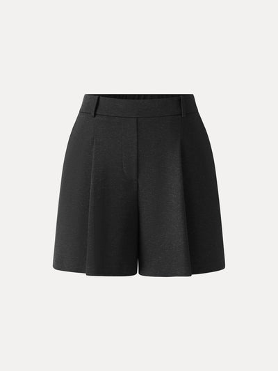 OGLmove Cotton-Linen Blend Tailored Shorts Black XS