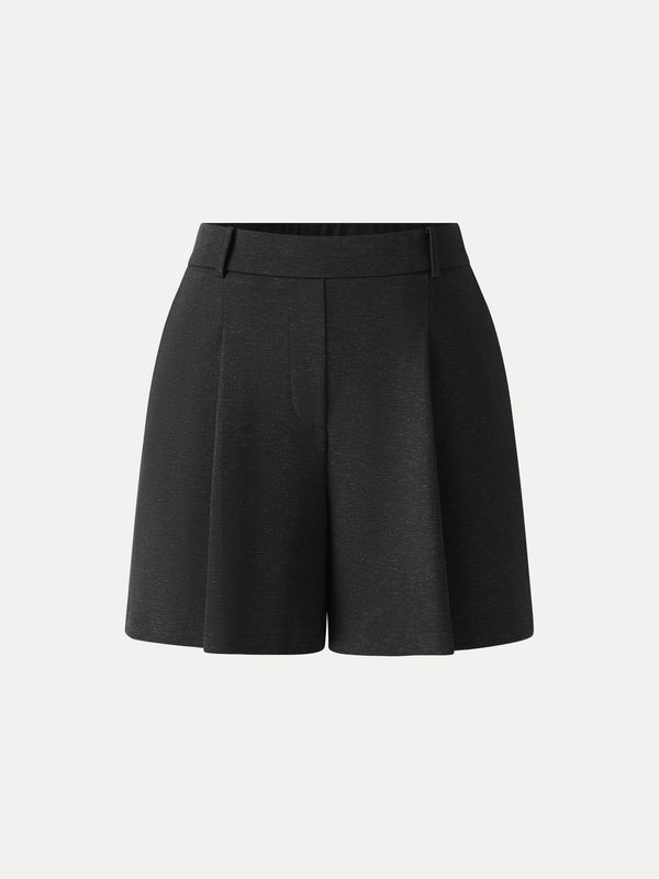 OGLmove Cotton-Linen Blend Tailored Shorts Black XS