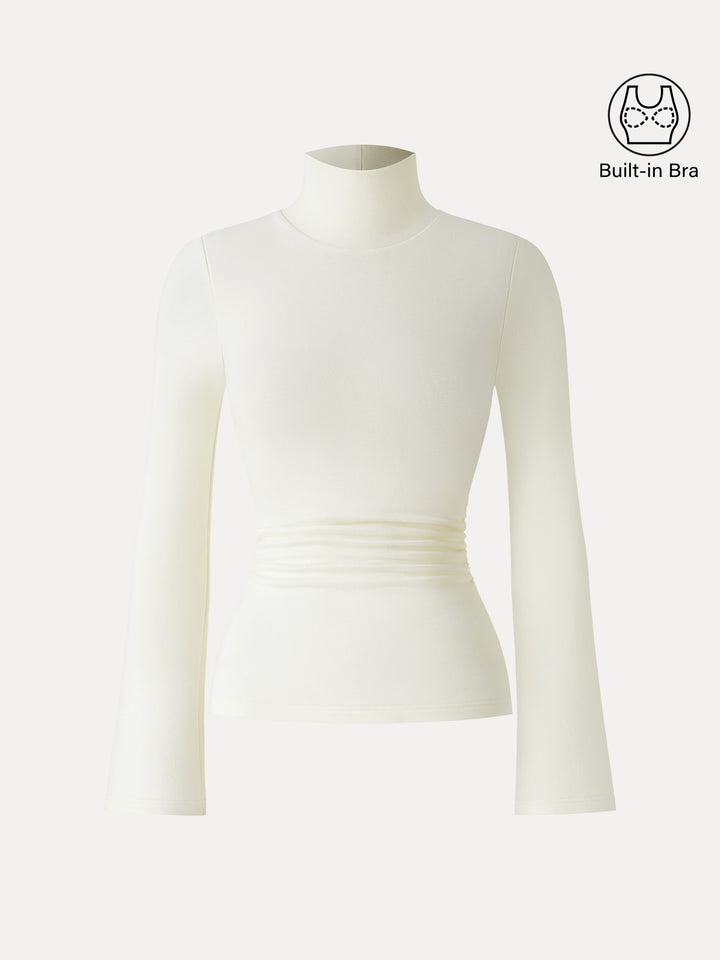 ProWarm Turtleneck Ruched Bell Sleeve Brami