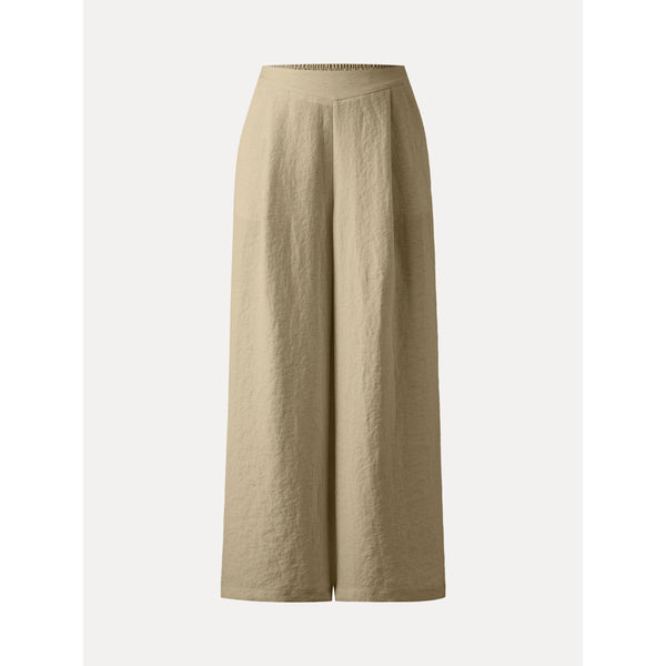 OGLmove Linen-Like Mid Rise Wide Leg Pant with Pockets