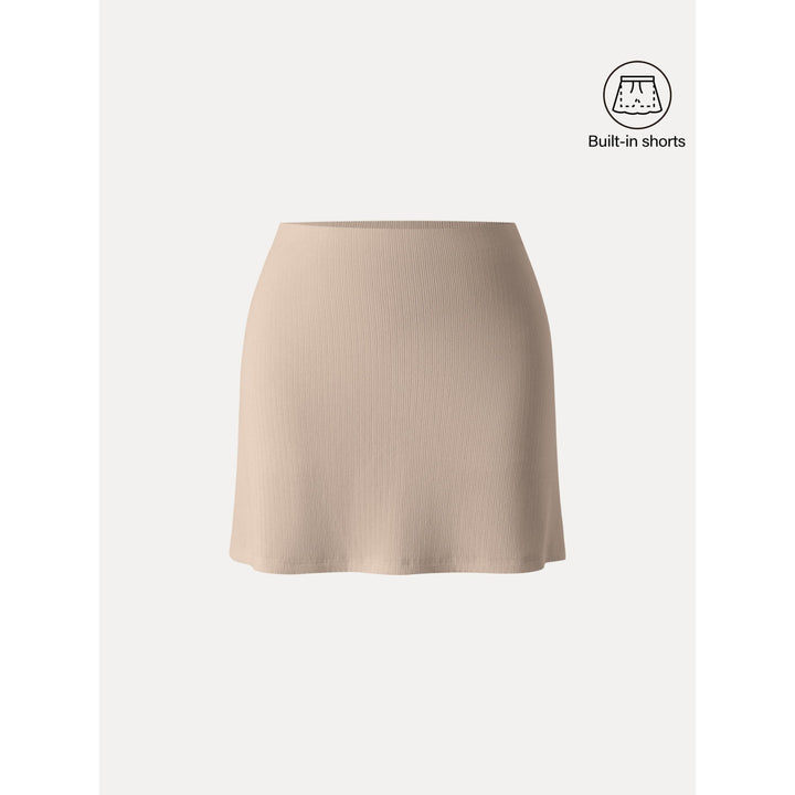 Lucky Offer——Size:L Mini Skirt Tan